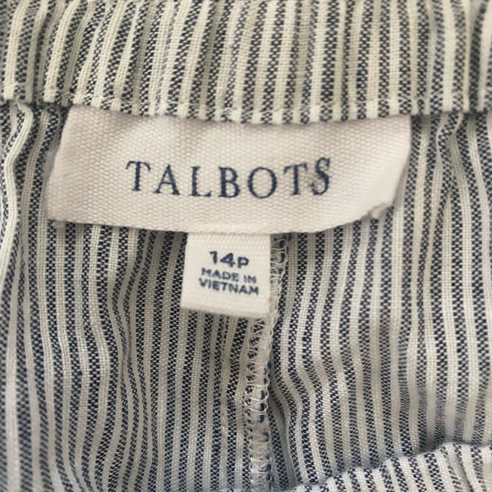 Talbots Light Gray Wide Leg Pants size 14P - Picture 4 of 4
